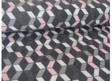 Sweat - 3D Grafische Muster in grau rosa